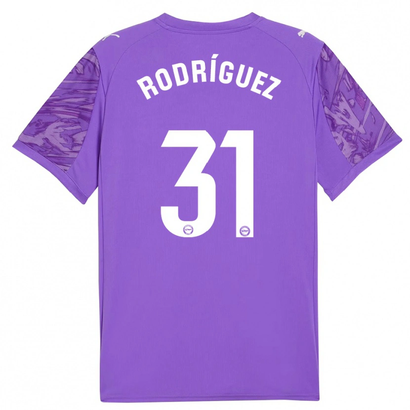 Danxen Kinder Adrián Rodríguez #31 Trikot Violett Weiß Torwarttrikot 2025/26 Schweiz