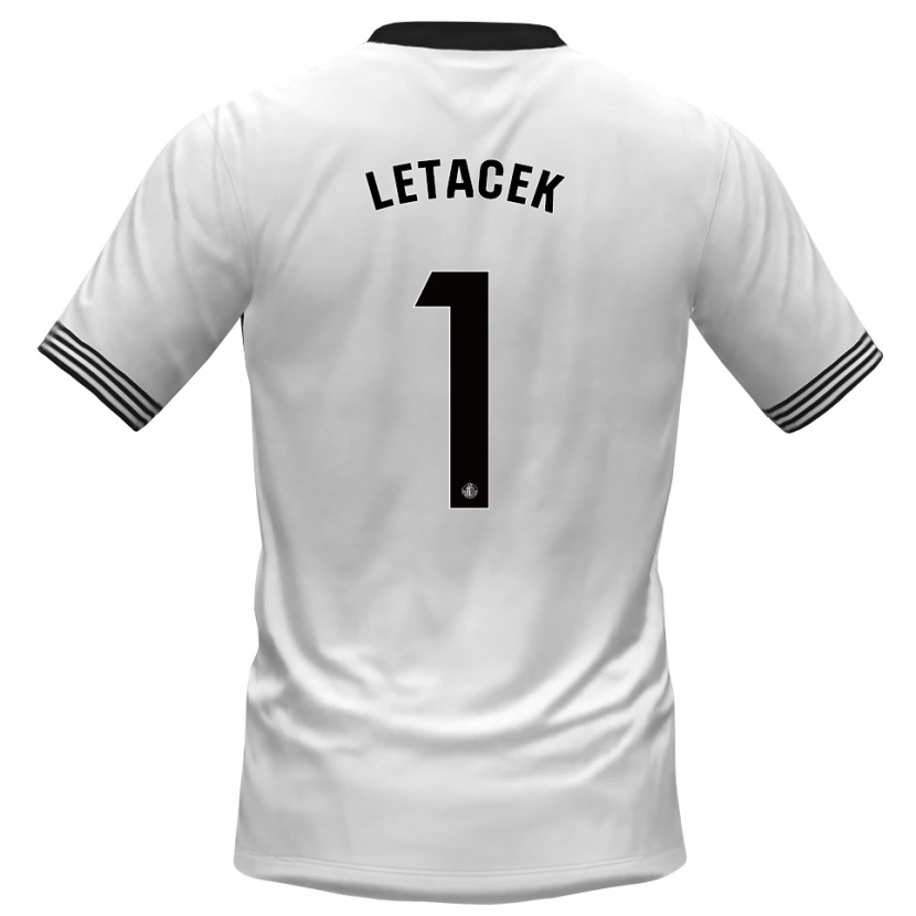 Danxen Kinder Jiri Letacek #1 Trikot Weiß Schwarz Torwarttrikot 2025/26 Schweiz