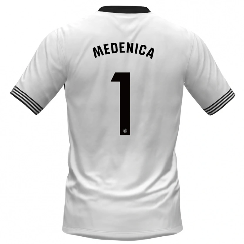 Danxen Kinder Djordjije Medenica #1 Trikot Weiß Schwarz Torwarttrikot 2025/26 Schweiz