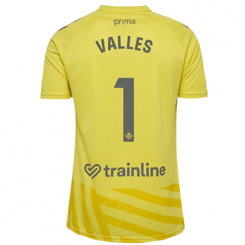 Danxen Kinder Álvaro Valles #1 Trikot Gelb Grau Torwarttrikot 2025/26 Schweiz