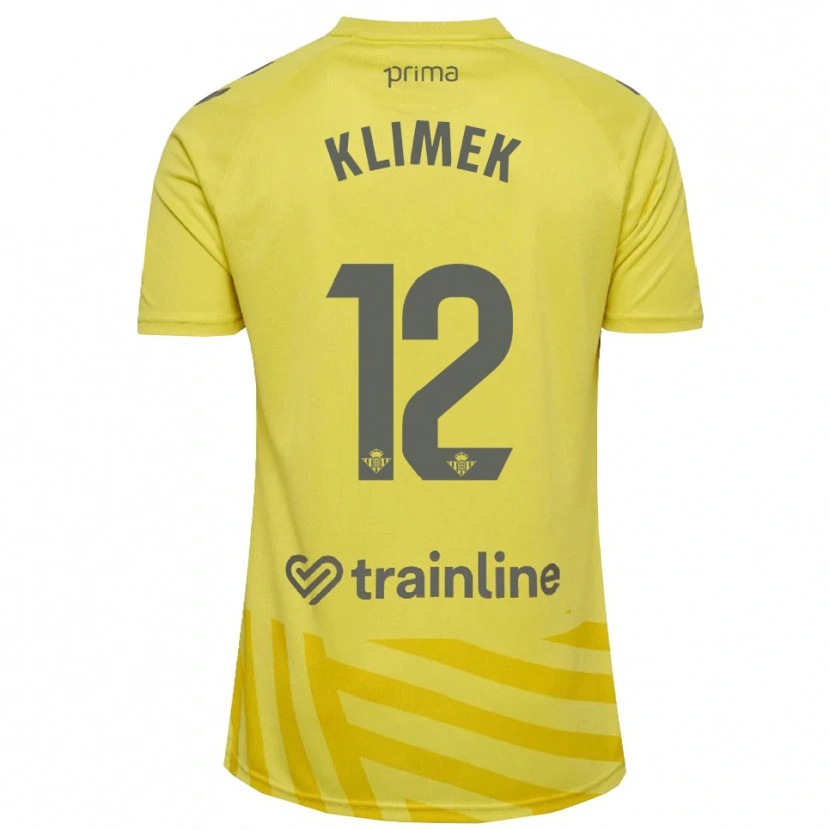 Danxen Kinder Bruno Klimek #12 Trikot Gelb Grau Torwarttrikot 2025/26 Schweiz