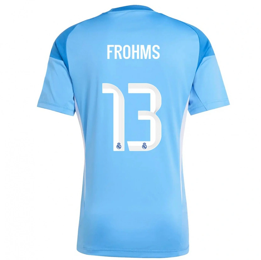Danxen Kinder Merle Frohms #13 Trikot Himmelblau Weiß Torwarttrikot 2025/26 Schweiz