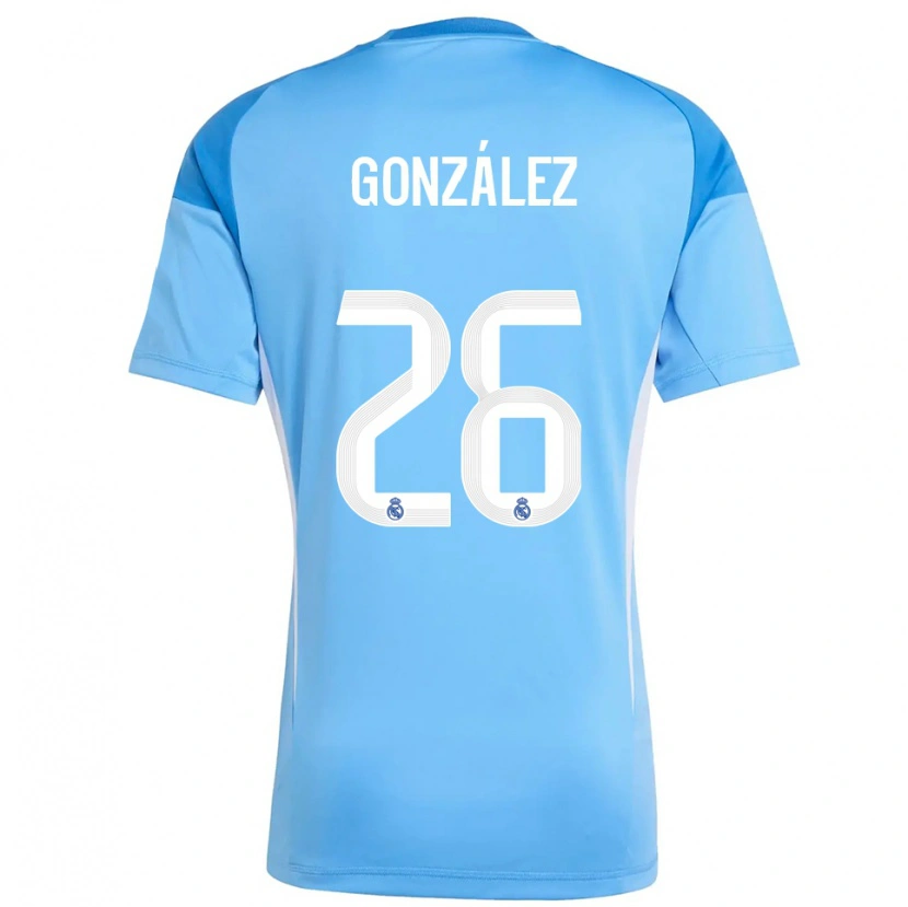 Danxen Kinder Fran González #26 Trikot Himmelblau Weiß Torwarttrikot 2025/26 Schweiz