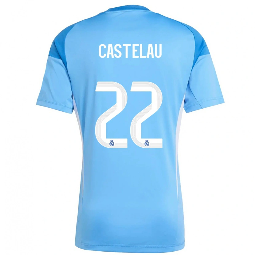 Danxen Kinder Alber Castelau #22 Trikot Himmelblau Weiß Torwarttrikot 2025/26 Schweiz