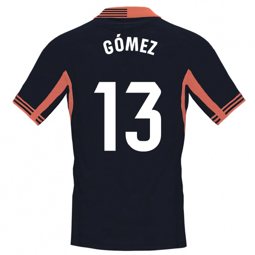 Danxen Kinder Rubén Gómez #13 Trikot Schwarz Weiß Orange Torwarttrikot 2025/26 Schweiz