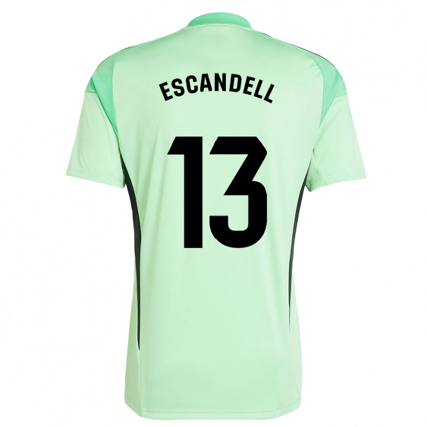Danxen Kinder Aarón Escandell #13 Trikot Hellgrün Schwarz Torwarttrikot 2025/26 Schweiz