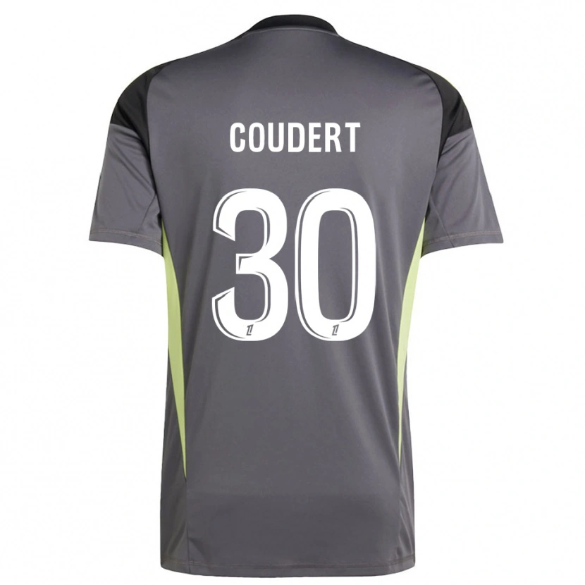 Danxen Kinder Grégoire Coudert #30 Trikot Dunkelgrau Grün Torwarttrikot 2025/26 Schweiz