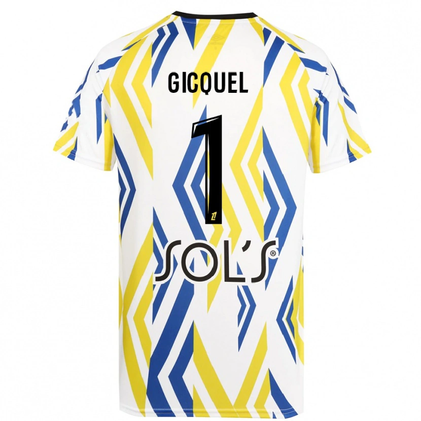 Danxen Kinder Mathyss Gicquel #1 Trikot Weiß Rot Blau Torwarttrikot 2025/26 Schweiz