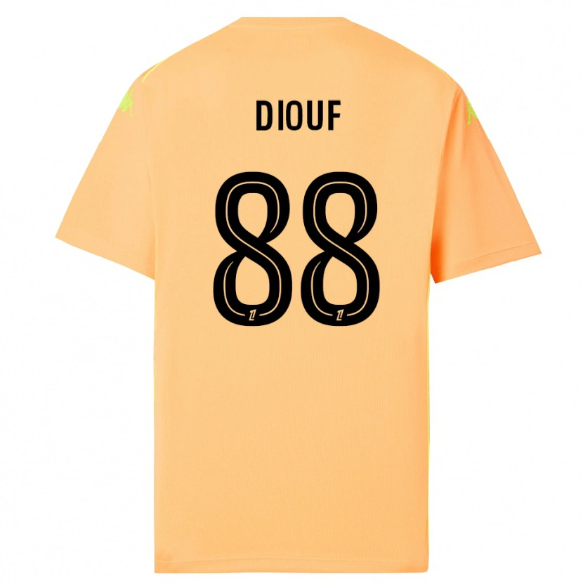 Danxen Kinder Yehvann Diouf #88 Trikot Hellorange Schwarz Torwarttrikot 2025/26 Schweiz