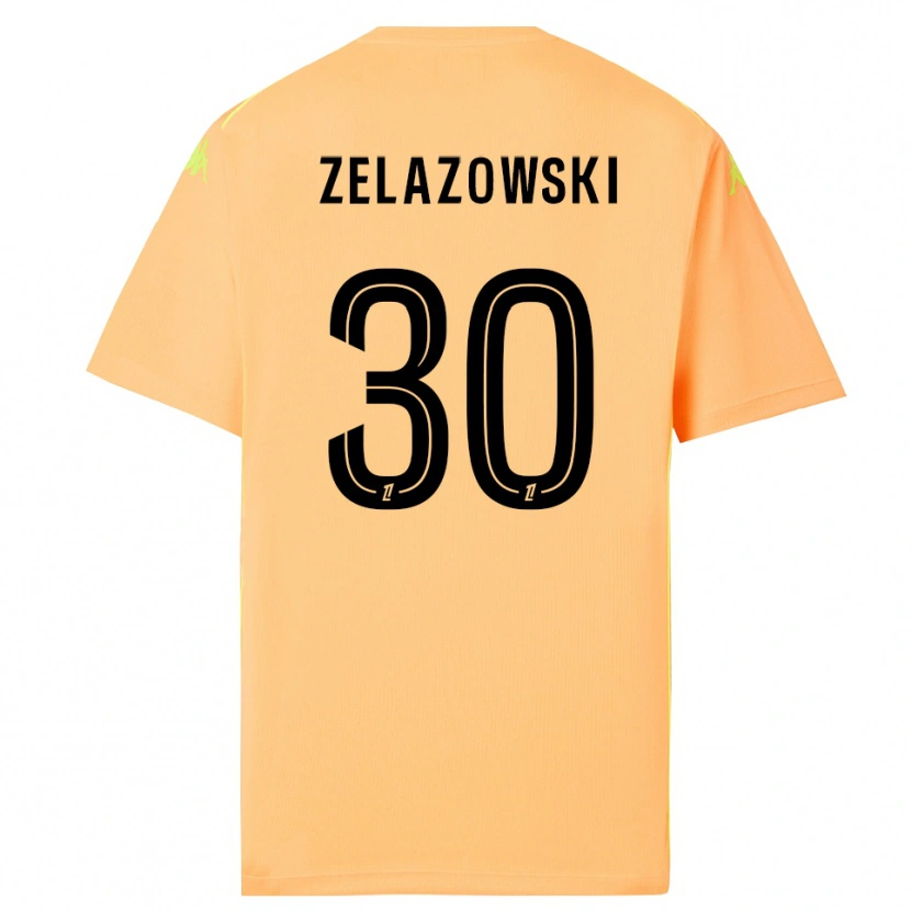 Danxen Kinder Bartosz Zelazowski #30 Trikot Hellorange Schwarz Torwarttrikot 2025/26 Schweiz