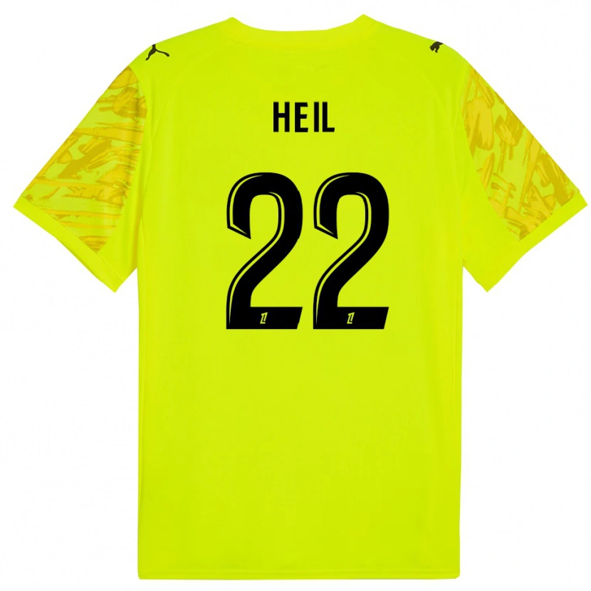 Danxen Kinder Manon Heil #22 Trikot Leuchtgrün Gelb Torwarttrikot 2025/26 Schweiz