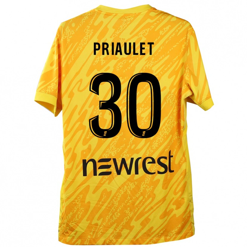 Danxen Kinder Anaïs Priaulet #30 Trikot Gelb Schwarz Torwarttrikot 2025/26 Schweiz