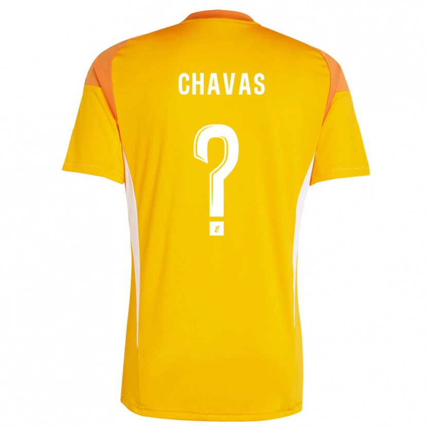 Danxen Kinder Mylène Chavas #0 Trikot Hellorange Weiß Torwarttrikot 2025/26 Schweiz
