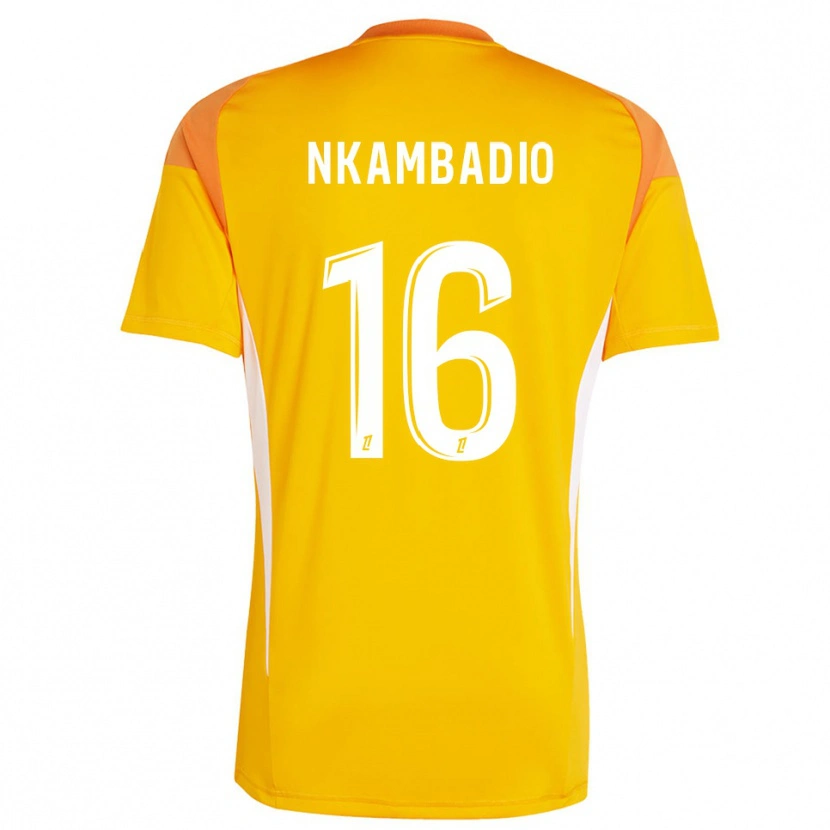 Danxen Kinder Obed Nkambadio #16 Trikot Hellorange Weiß Torwarttrikot 2025/26 Schweiz