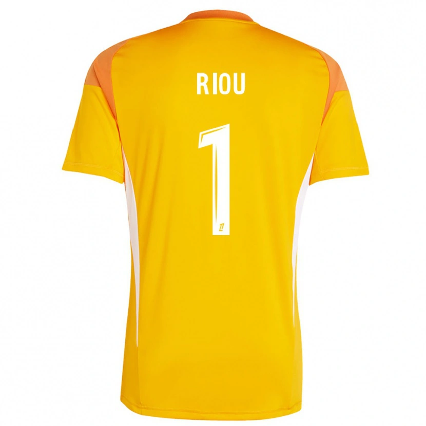 Danxen Kinder Rémy Riou #1 Trikot Hellorange Weiß Torwarttrikot 2025/26 Schweiz