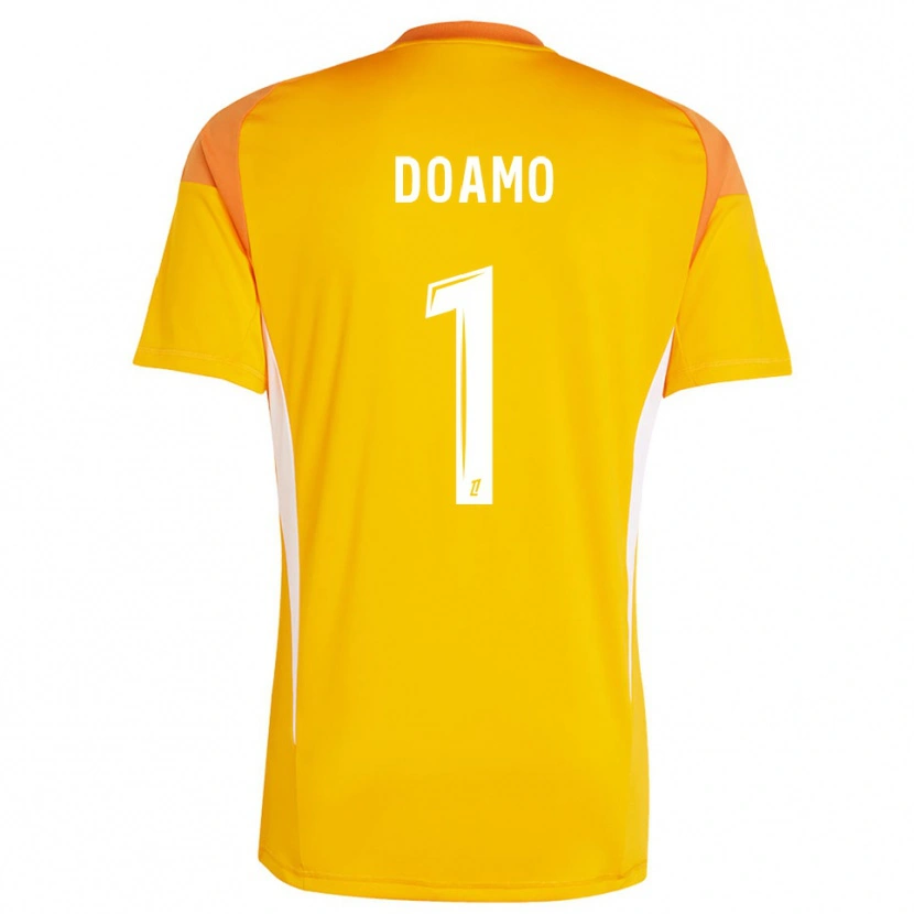 Danxen Kinder Isaac Doamo #1 Trikot Hellorange Weiß Torwarttrikot 2025/26 Schweiz