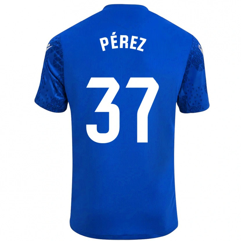 Danxen Kinder David Pérez #37 Trikot Blau Weiß Torwarttrikot 2025/26 Schweiz