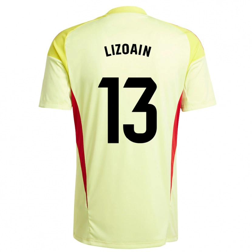 Danxen Kinder Raúl Lizoain #13 Trikot Hellgelb Rot Torwarttrikot 2025/26 Schweiz