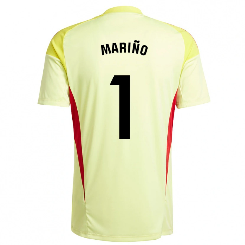 Danxen Kinder Diego Mariño #1 Trikot Hellgelb Rot Torwarttrikot 2025/26 Schweiz