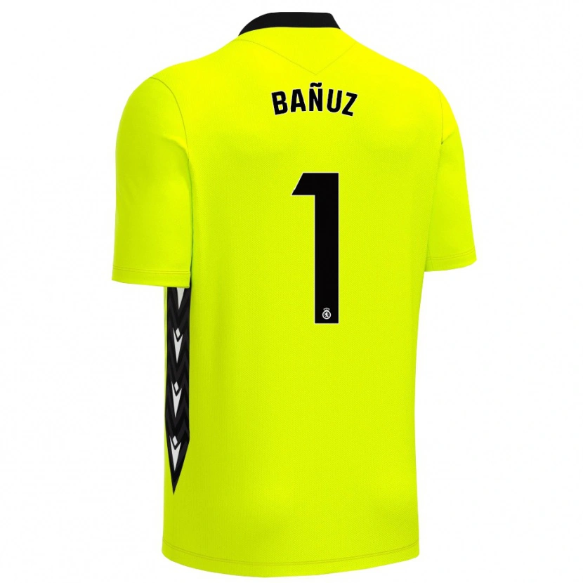 Danxen Kinder Miguel Bañuz #1 Trikot Gelbgrün Schwarz Torwarttrikot 2025/26 Schweiz