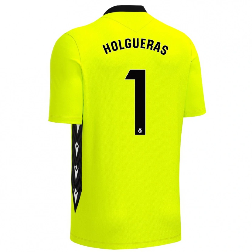 Danxen Kinder Javi Holgueras #1 Trikot Gelbgrün Schwarz Torwarttrikot 2025/26 Schweiz