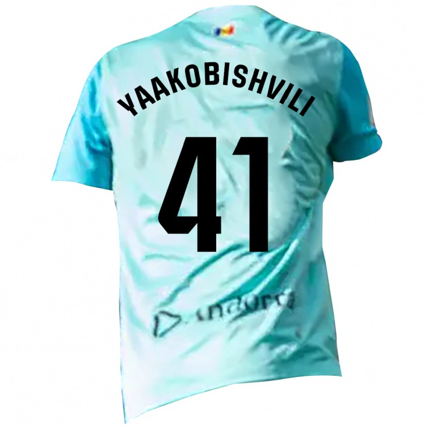 Danxen Kinder Áron Yaakobishvili #41 Trikot Cyan Schwarz Torwarttrikot 2025/26 Schweiz
