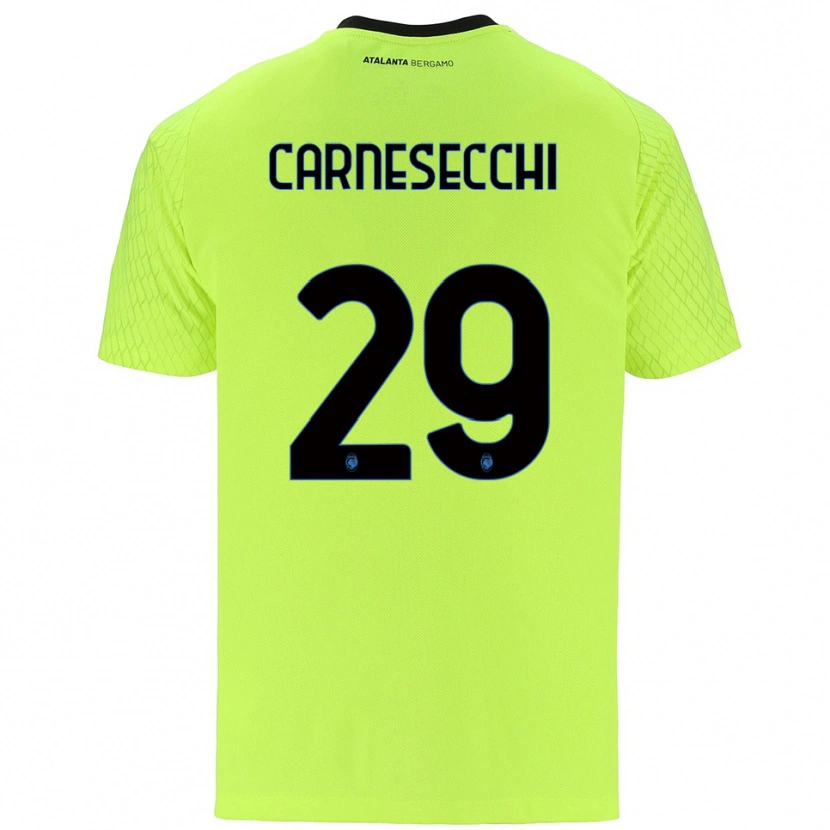 Danxen Kinder Marco Carnesecchi #29 Trikot Gelb Grün Rot Torwarttrikot 2025/26 Schweiz
