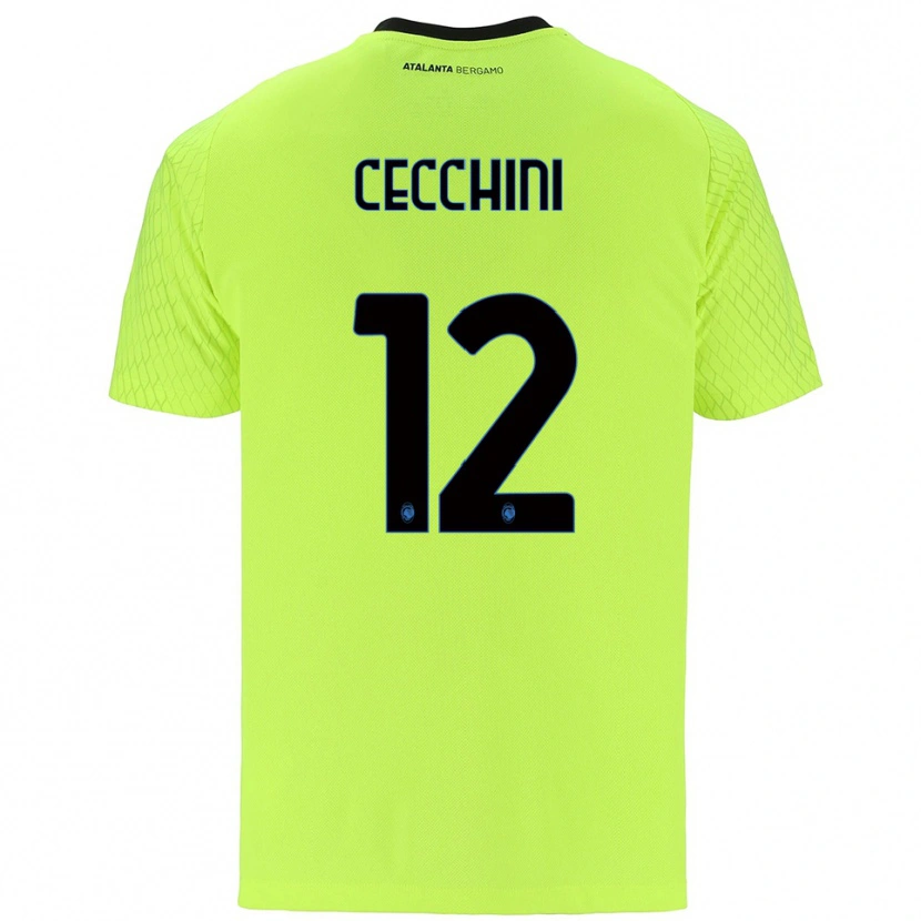 Danxen Kinder Filippo Cecchini #12 Trikot Gelb Grün Rot Torwarttrikot 2025/26 Schweiz