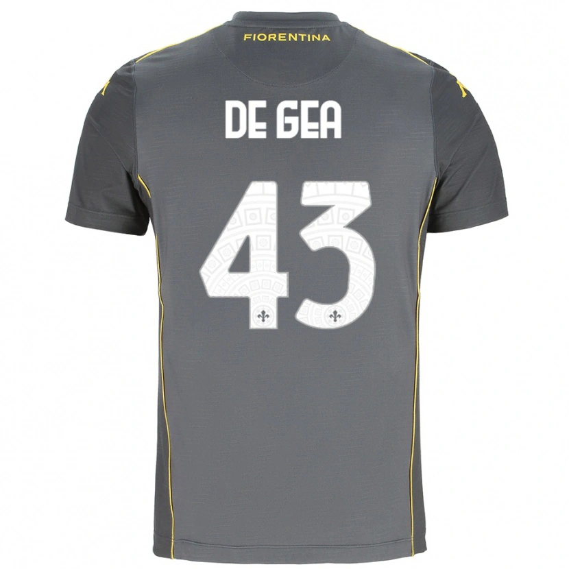 Danxen Kinder David de Gea #43 Trikot Dunkelgrau Gelb Torwarttrikot 2025/26 Schweiz