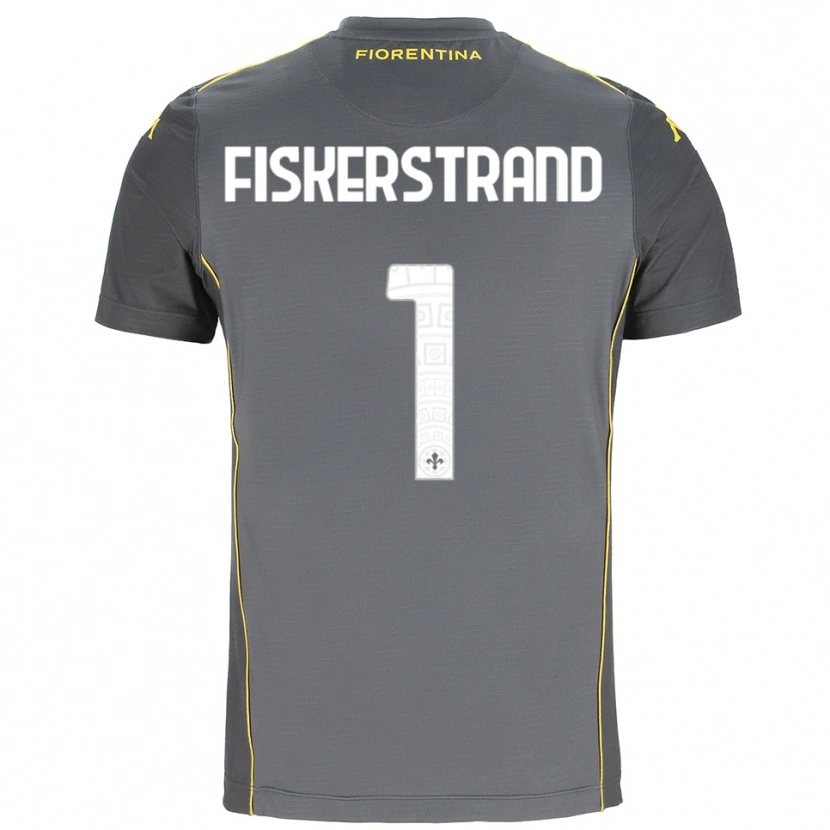 Danxen Kinder Cecilie Fiskerstrand #1 Trikot Dunkelgrau Gelb Torwarttrikot 2025/26 Schweiz