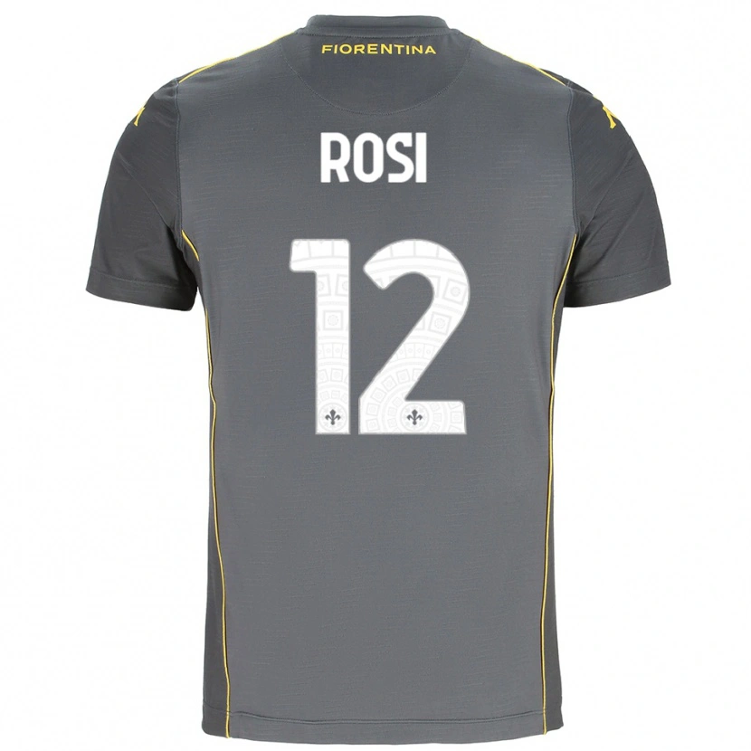 Danxen Kinder Ettore Rosi #12 Trikot Dunkelgrau Gelb Torwarttrikot 2025/26 Schweiz