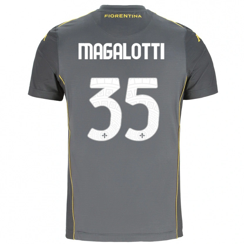 Danxen Kinder Mattia Magalotti #35 Trikot Dunkelgrau Gelb Torwarttrikot 2025/26 Schweiz