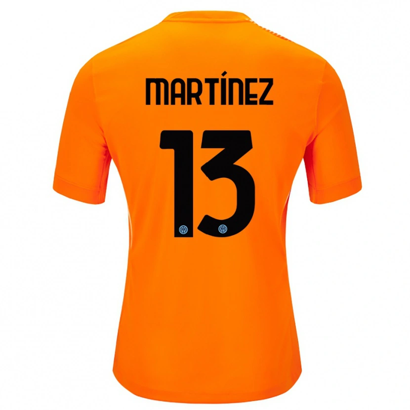 Danxen Kinder Josep Martínez #13 Trikot Hellorange Schwarz Torwarttrikot 2025/26 Schweiz
