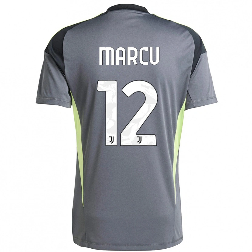 Danxen Kinder Alessio Marcu #12 Trikot Dunkelgrau Weiß Torwarttrikot 2025/26 Schweiz