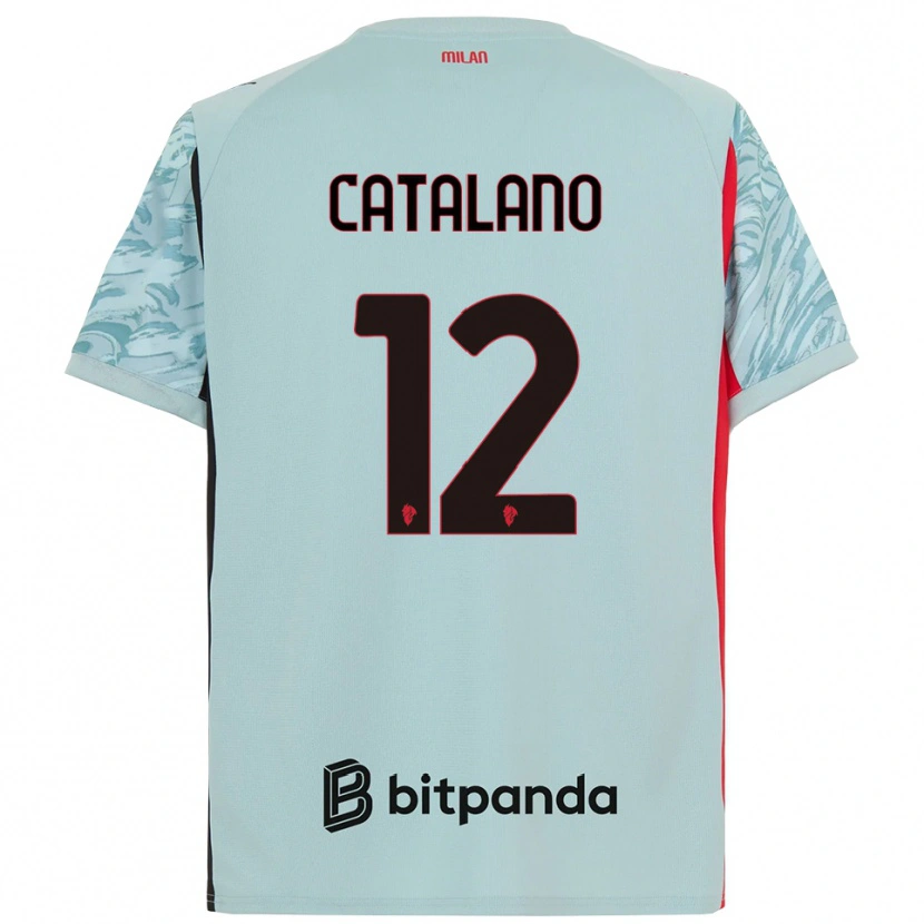 Danxen Kinder Alessio Catalano #12 Trikot Hellblau Rot Torwarttrikot 2025/26 Schweiz