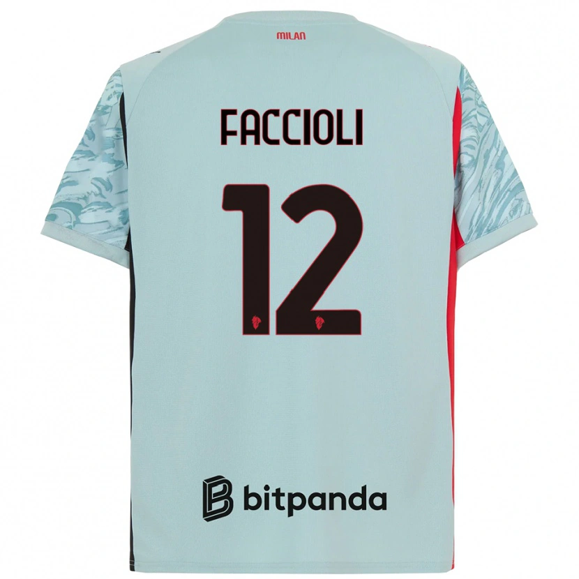 Danxen Kinder Pietro Faccioli #12 Trikot Hellblau Rot Torwarttrikot 2025/26 Schweiz