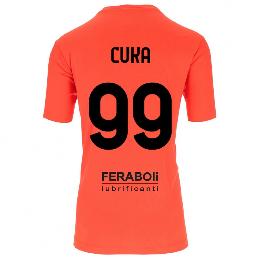Danxen Kinder Samuel Cuka #99 Trikot Orange Rot Schwarz Torwarttrikot 2025/26 Schweiz
