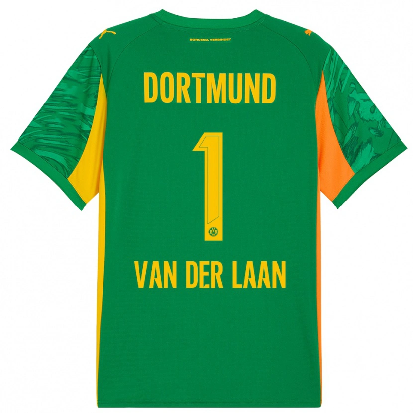 Danxen Kinder Laura Van Der Laan #1 Trikot Grün Orange Torwarttrikot 2025/26 Schweiz