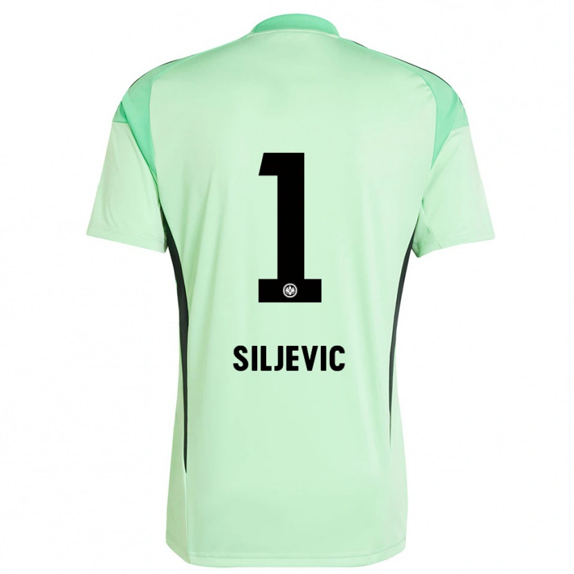 Danxen Kinder Amil Siljevic #1 Trikot Hellgrün Schwarz Torwarttrikot 2025/26 Schweiz