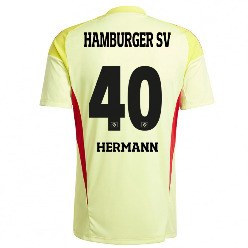Danxen Kinder Hannes Hermann #40 Trikot Gelb Schwarz Rot Torwarttrikot 2025/26 Schweiz