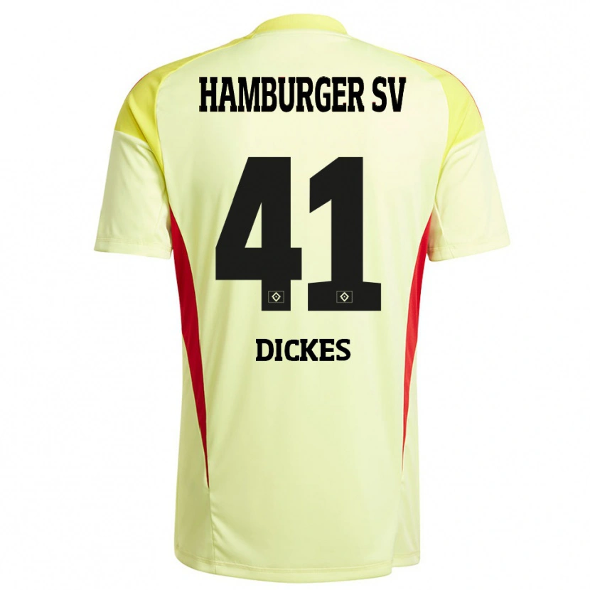 Danxen Kinder Fernando Dickes #41 Trikot Gelb Schwarz Rot Torwarttrikot 2025/26 Schweiz