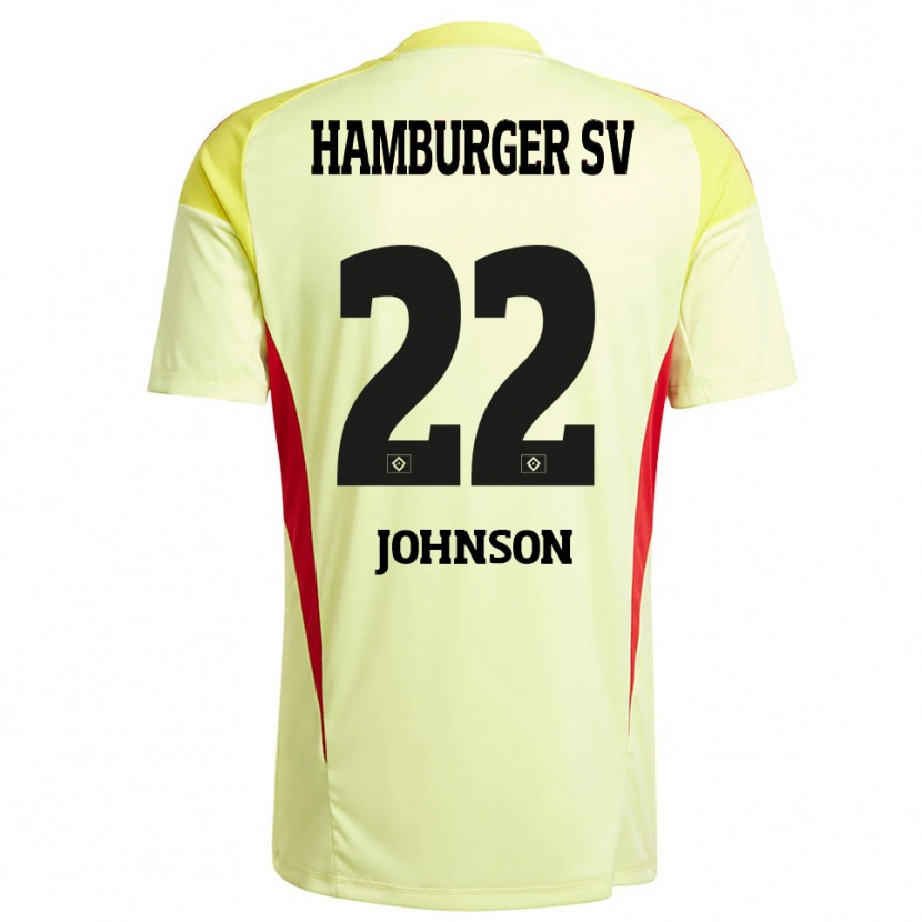 Danxen Kinder Emmanuel Johnson #22 Trikot Gelb Schwarz Rot Torwarttrikot 2025/26 Schweiz