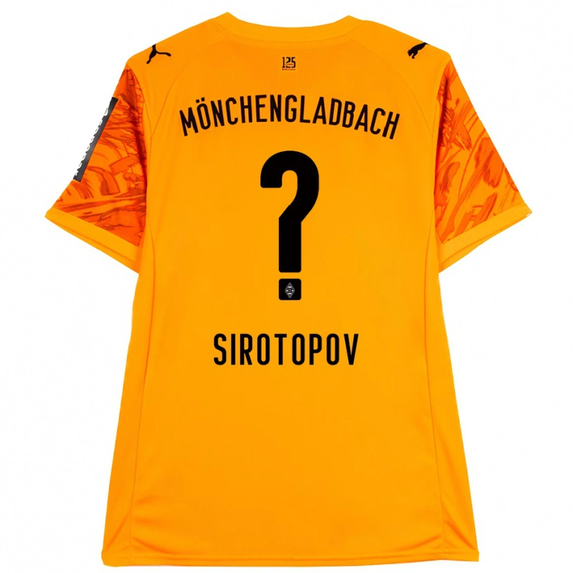 Danxen Kinder Artem Sirotopov #0 Trikot Orange Gelb Schwarz Torwarttrikot 2025/26 Schweiz