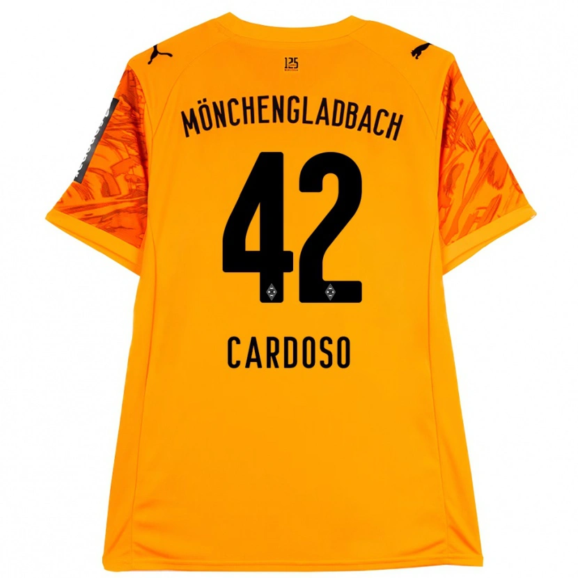 Danxen Kinder Tiago Pereira Cardoso #42 Trikot Orange Gelb Schwarz Torwarttrikot 2025/26 Schweiz