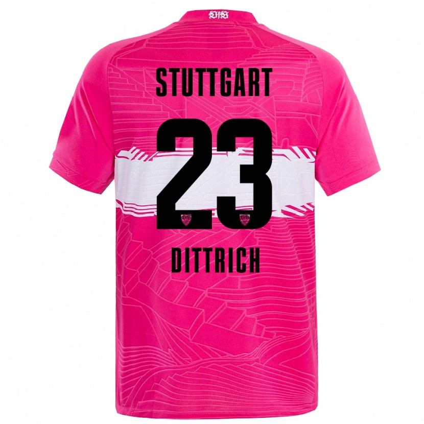 Danxen Kinder Robin Dittrich #23 Trikot Tiefrosa Schwarz Torwarttrikot 2025/26 Schweiz