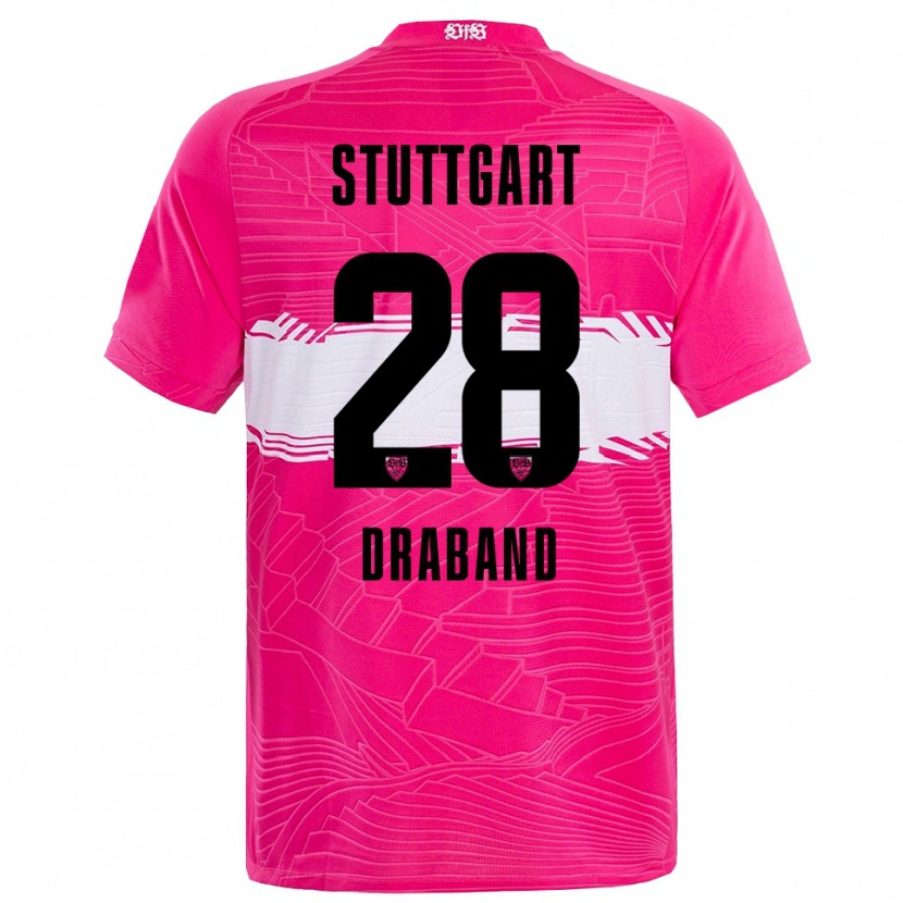 Danxen Kinder Dominik Draband #28 Trikot Tiefrosa Schwarz Torwarttrikot 2025/26 Schweiz