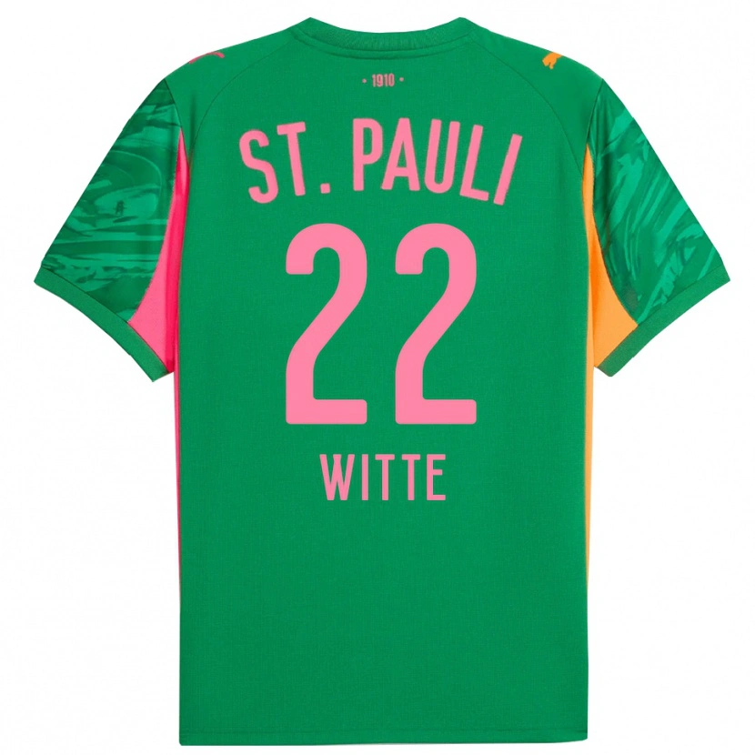Danxen Kinder Melvin Witte #22 Trikot Grün Orange Pink Torwarttrikot 2025/26 Schweiz