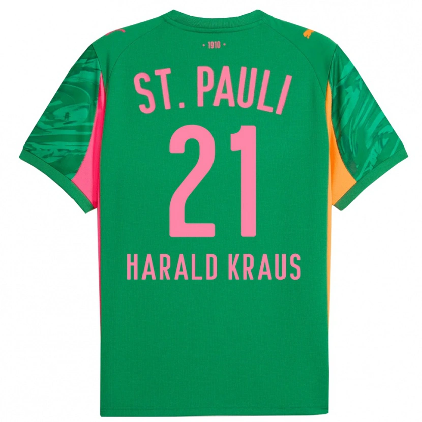 Danxen Kinder Stefan Harald Kraus #21 Trikot Grün Orange Pink Torwarttrikot 2025/26 Schweiz