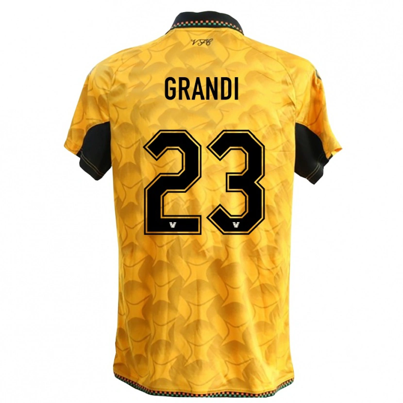Danxen Kinder Matteo Grandi #23 Trikot Gelb Schwarz Torwarttrikot 2025/26 Schweiz