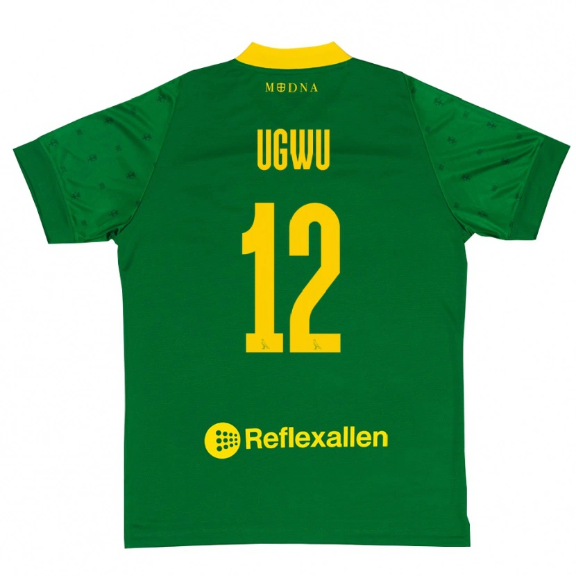 Danxen Kinder Ferdinand Ugwu #12 Trikot Grün Gelb Torwarttrikot 2025/26 Schweiz